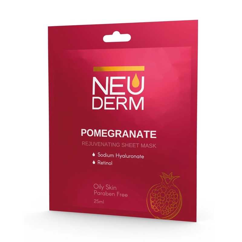 Neoderm Pomegranate Sheet Mask ماسک صورت ورقه ای انار نئودرم - تصویر 1