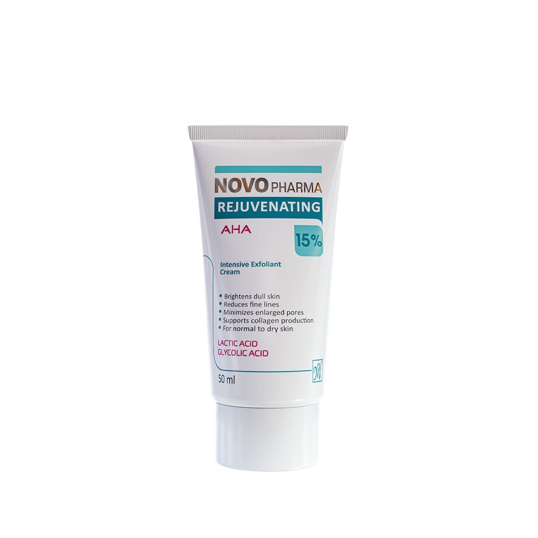AHA-15-rejuvenating-cream-novopharma کرم جوان کننده AHA 15% نووفارما مای - تصویر 1
