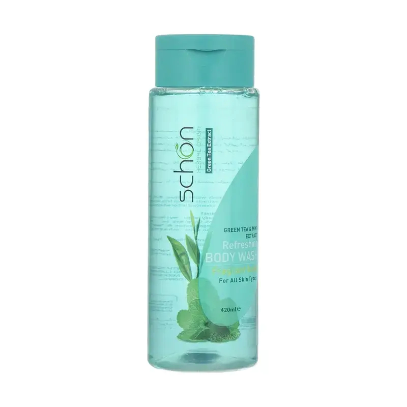 Schon green tea and mint body shampoo شامپو بدن چای سبز و نعناع شون - Image 1