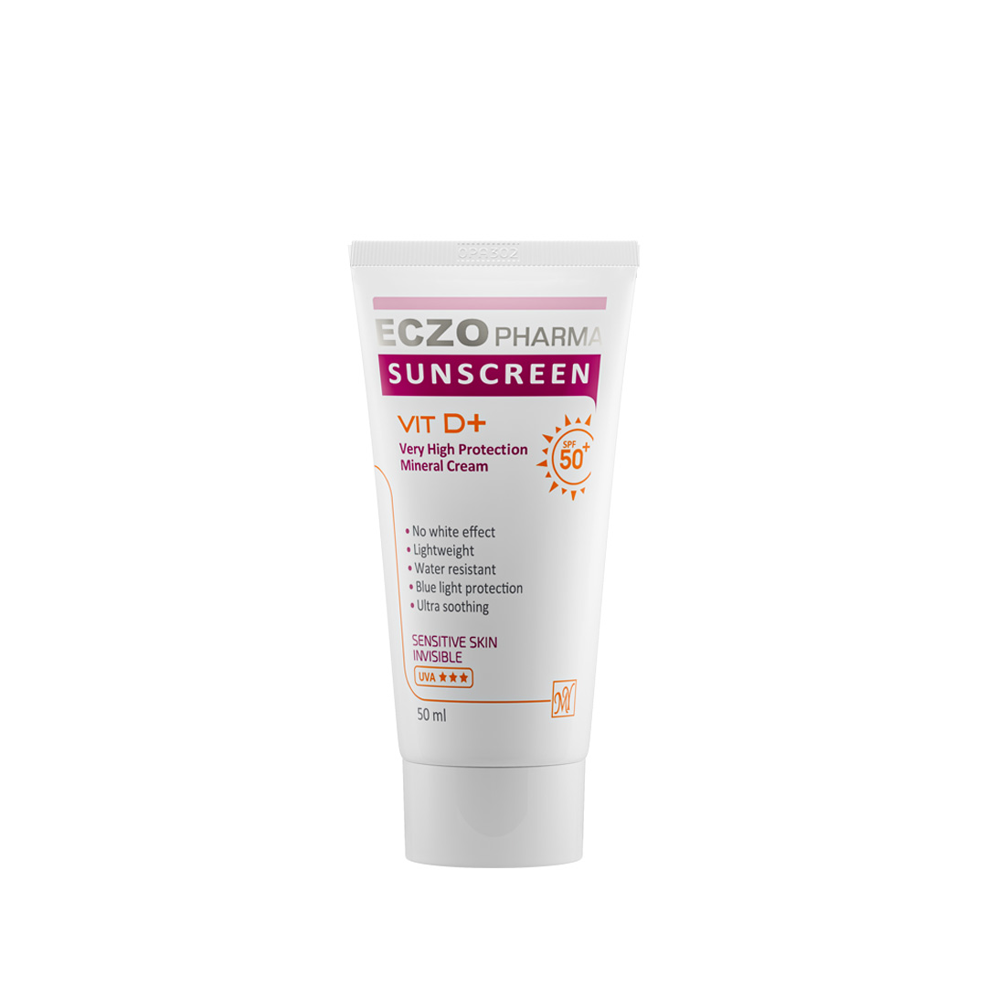 sensitive-skin-sunscreen-eczopharma کرم ضد آفتاب مینرال اگزوفارما SPF50 مای - تصویر 1